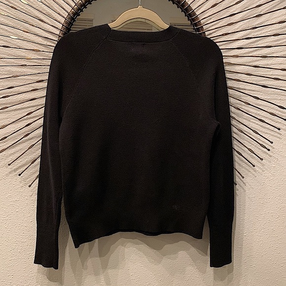 NWOT Black Sweater with black ruffle - Picture 2 of 7